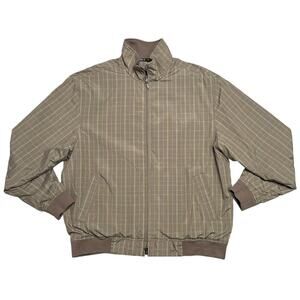 Tiger Woods Collection Men’s Plaid Lightweight Golf Bomber Jacket‎ - size L